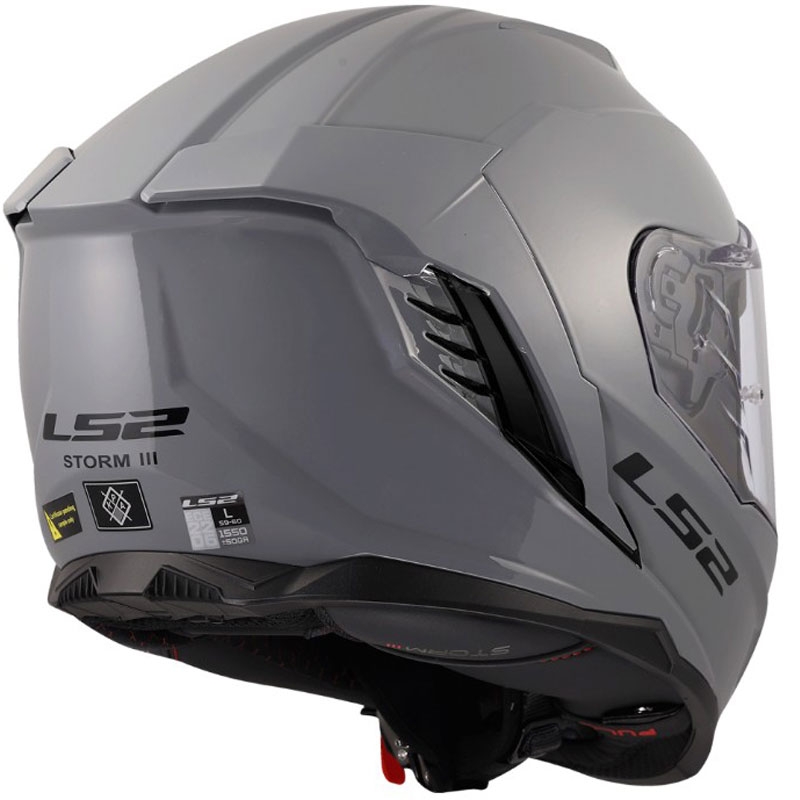 Cască integrală pentru motocicletă LS2 FF818 Storm III Solid gri lucios