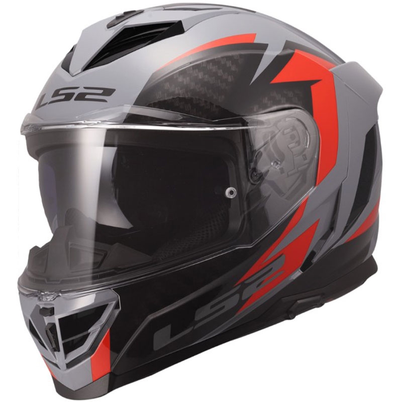 Cască integrală pentru motocicletă LS2 FF818 Storm III Dynamo gri-roșu lucios
