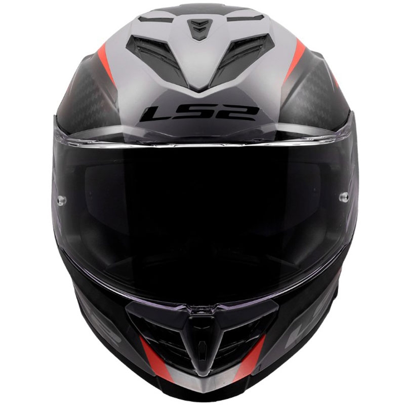 Cască integrală pentru motocicletă LS2 FF818 Storm III Dynamo gri-roșu lucios