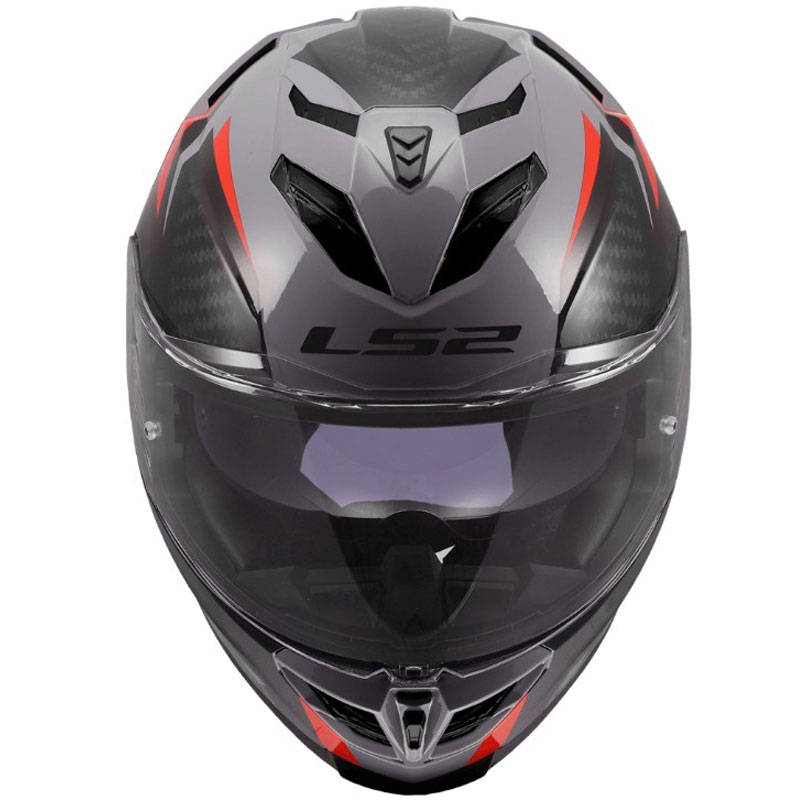 Cască integrală pentru motocicletă LS2 FF818 Storm III Dynamo gri-roșu lucios