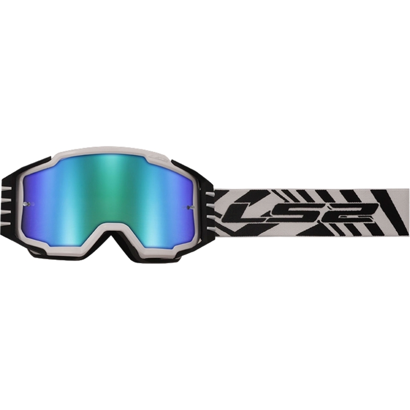 Ochelari de motocross LS2 Charger PRO alb cu plexiglas iridiu