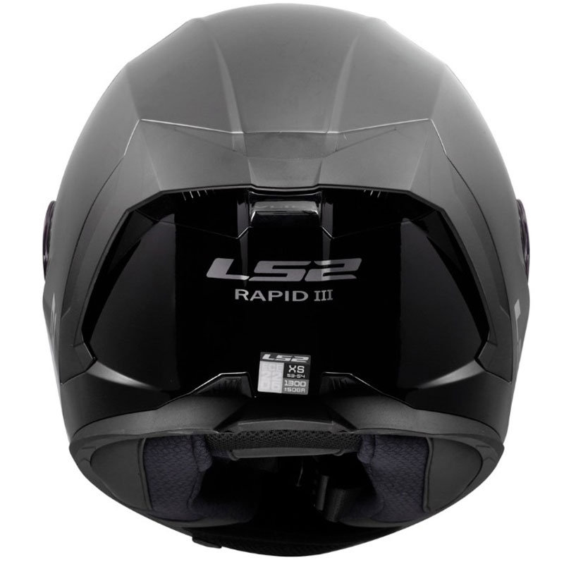 Cască integrală pentru motocicletă LS2 FF820 Rapid III Solid neagră lucioasă
