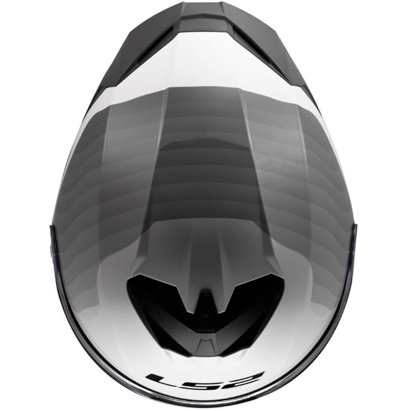 Cască integrală pentru motocicletă LS2 FF820 Rapid III Flow, alb-gri lucios