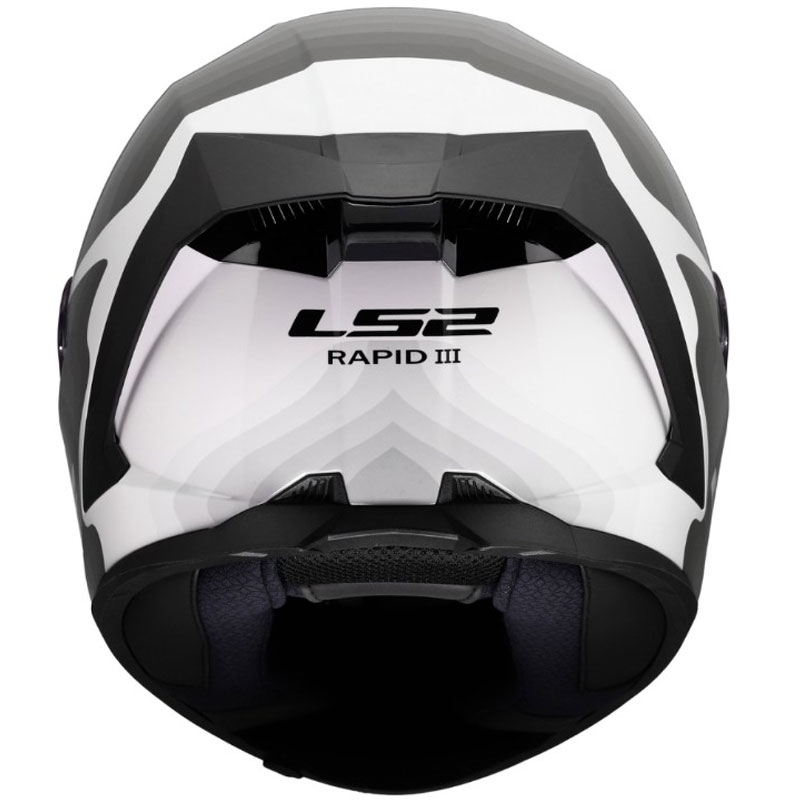 Cască integrală pentru motocicletă LS2 FF820 Rapid III Flow, alb-gri lucios