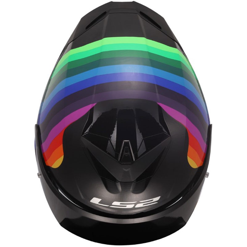 Cască integrală pentru motocicletă LS2 FF820 Rapid III Flow negru lucios-multicolor