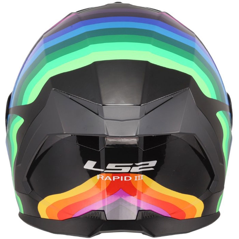 Cască integrală pentru motocicletă LS2 FF820 Rapid III Flow negru lucios-multicolor
