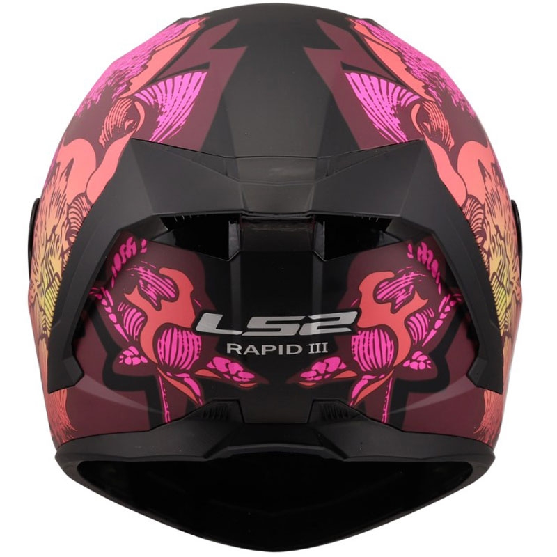 Cască integrală pentru motocicletă LS2 FF820 Rapid III Poppies II negru mat-roz