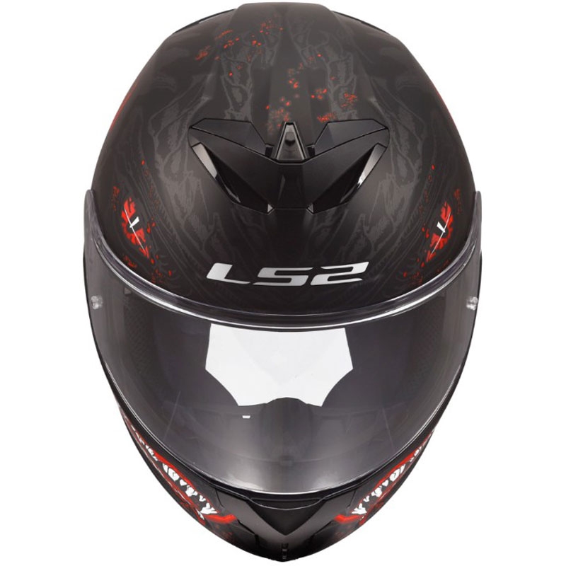 Cască integrală pentru motocicletă LS2 FF820 Rapid III Kaiju II negru mat-roșu-alb