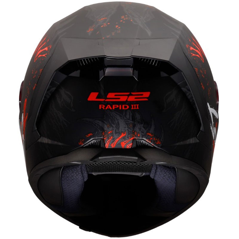 Cască integrală pentru motocicletă LS2 FF820 Rapid III Kaiju II negru mat-roșu-alb