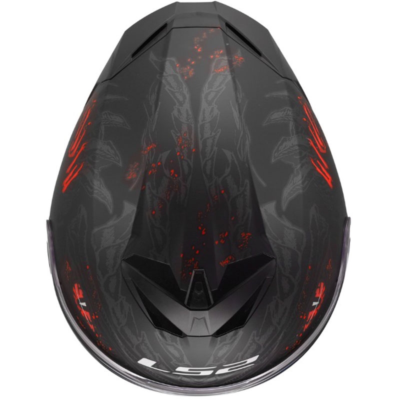 Cască integrală pentru motocicletă LS2 FF820 Rapid III Kaiju II negru mat-roșu-alb