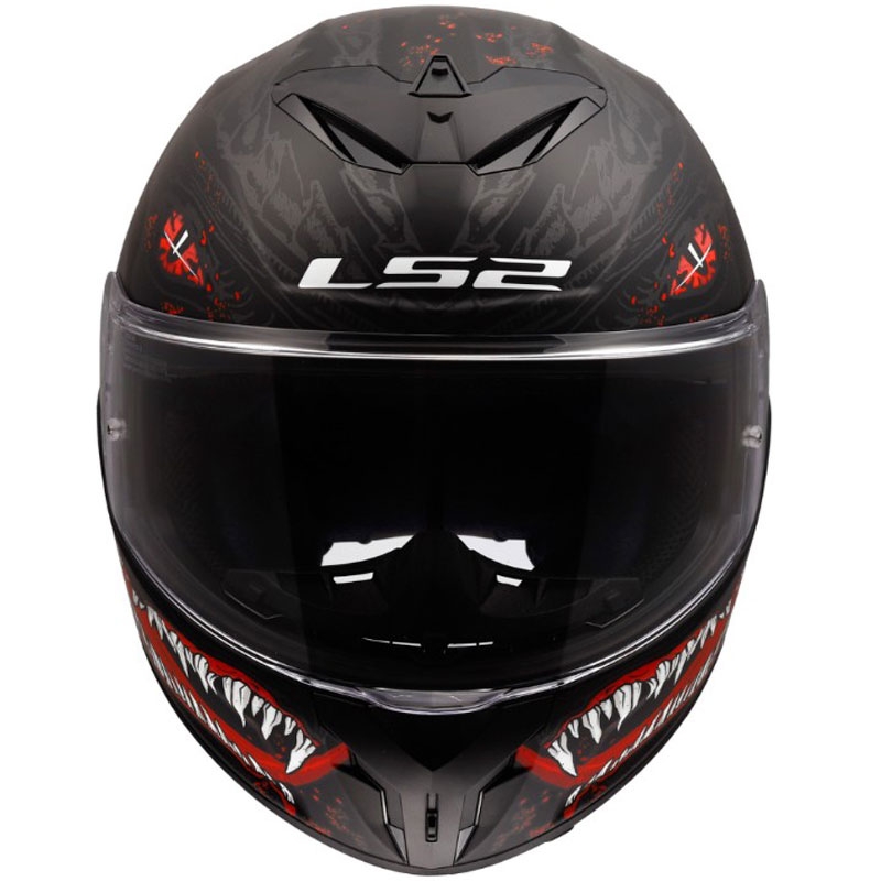 Cască integrală pentru motocicletă LS2 FF820 Rapid III Kaiju II negru mat-roșu-alb
