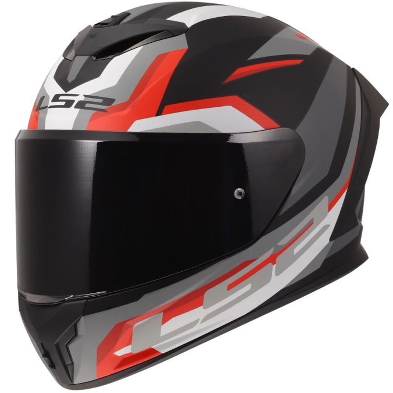 Cască integrală pentru motocicletă LS2 FF820 Rapid III Hyper negru mat-roșu