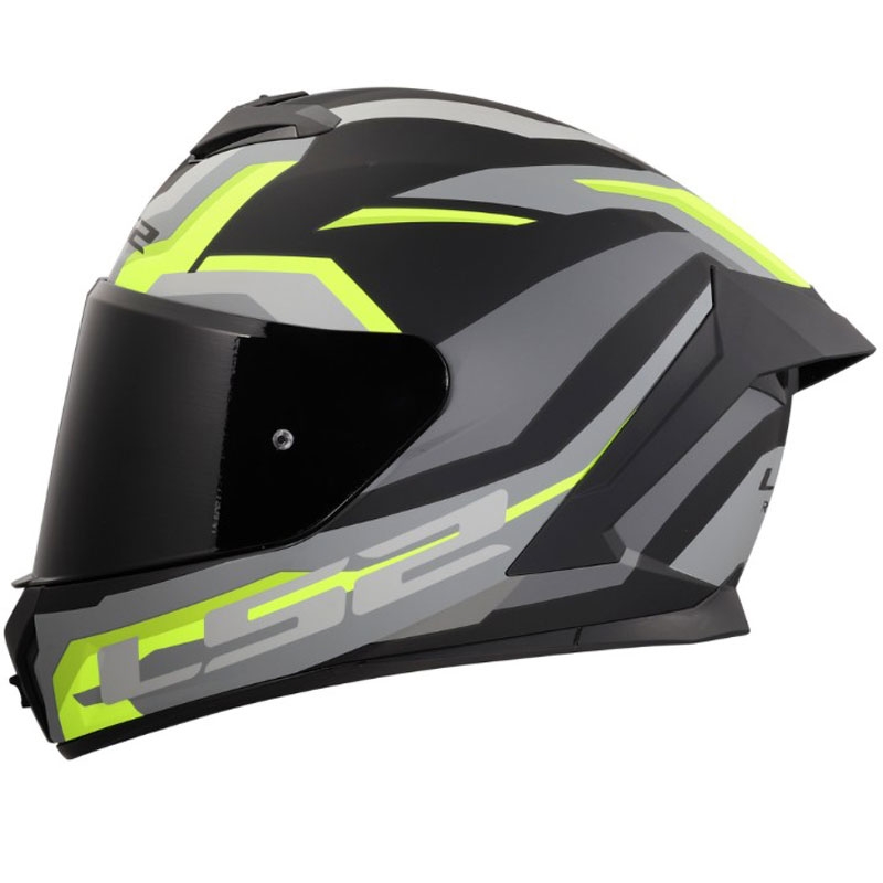 Cască integrală pentru motocicletă LS2 FF820 Rapid III Hyper, negru mat-galben