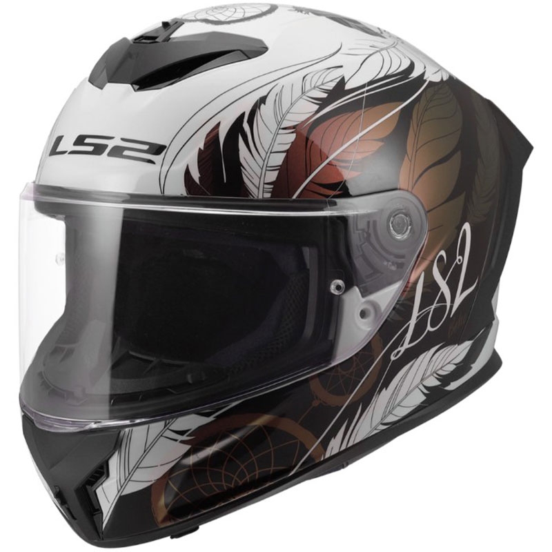 Cască integrală pentru motocicletă LS2 FF820 Rapid III Boho alb-negru-roz lucios