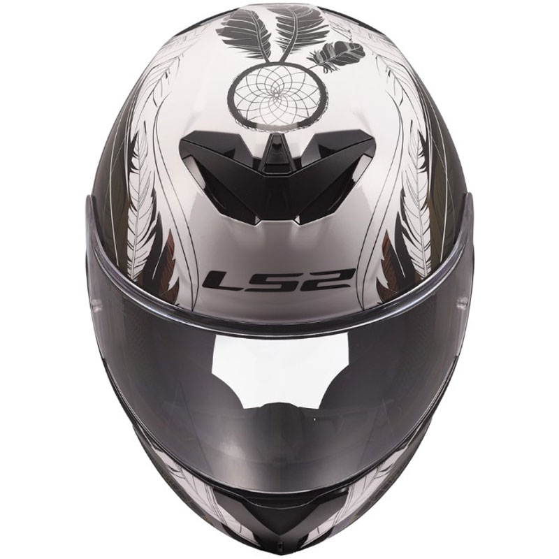 Cască integrală pentru motocicletă LS2 FF820 Rapid III Boho alb-negru-roz lucios
