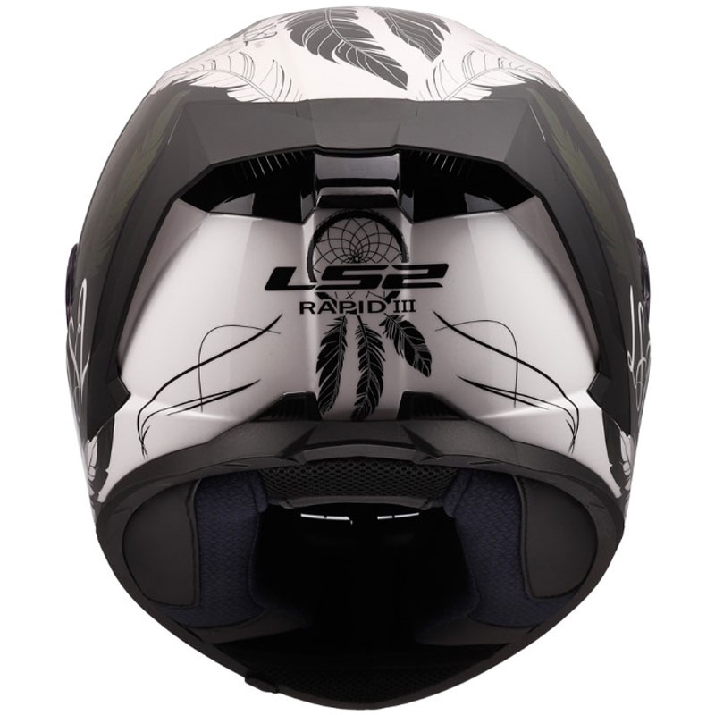 Cască integrală pentru motocicletă LS2 FF820 Rapid III Boho alb-negru-roz lucios