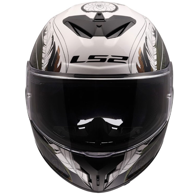 Cască integrală pentru motocicletă LS2 FF820 Rapid III Boho alb-negru-roz lucios