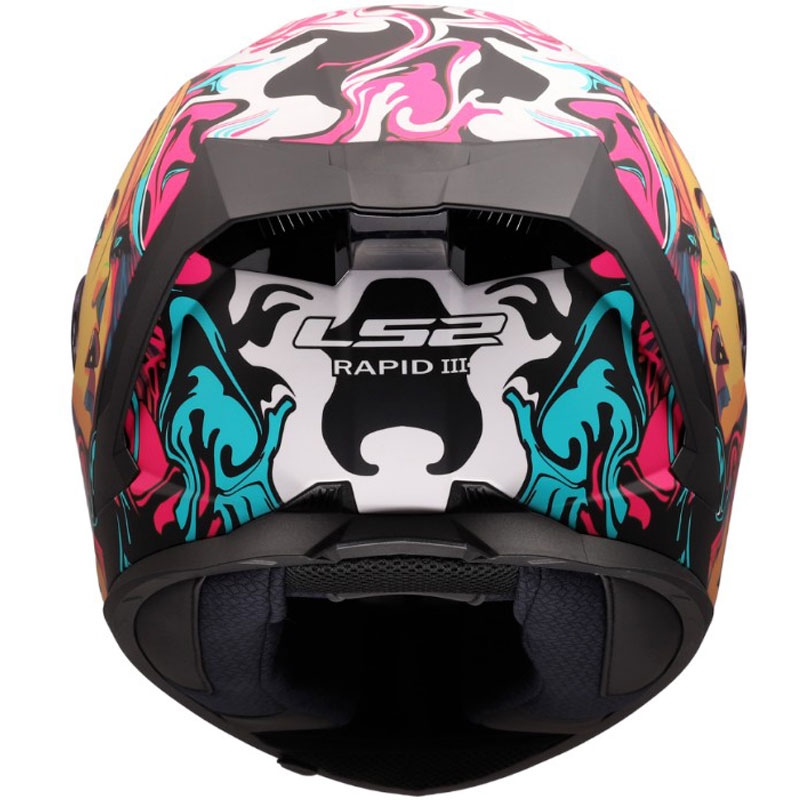 Cască integrală pentru motocicletă LS2 FF820 Rapid III Cyberg, mată violet-albastru-verde