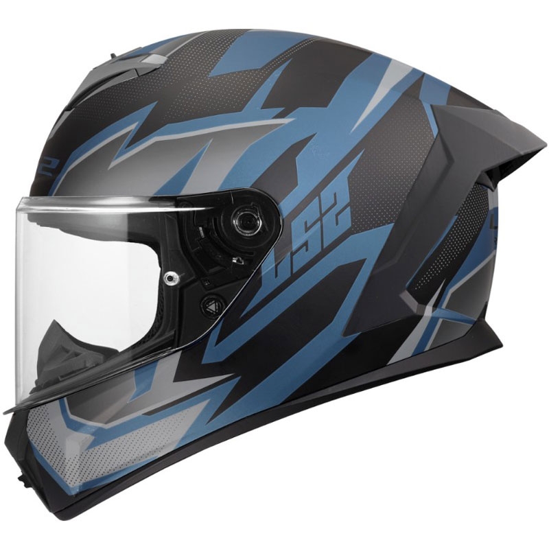 Cască integrală pentru motocicletă LS2 FF820 Rapid III Xtrem, negru mat-albastru-petrol