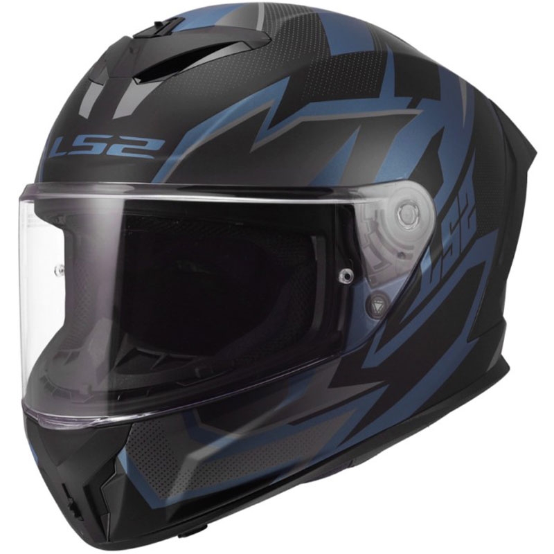 Cască integrală pentru motocicletă LS2 FF820 Rapid III Xtrem, negru mat-albastru-petrol