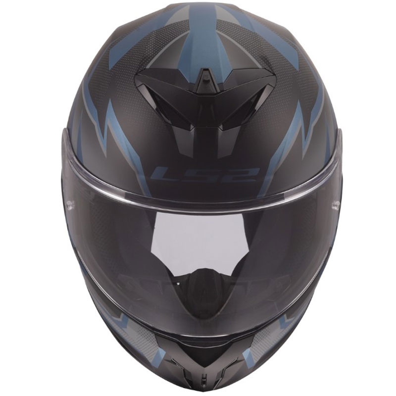 Cască integrală pentru motocicletă LS2 FF820 Rapid III Xtrem, negru mat-albastru-petrol