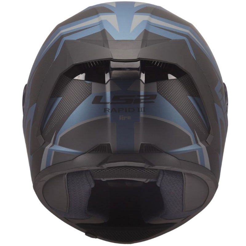 Cască integrală pentru motocicletă LS2 FF820 Rapid III Xtrem, negru mat-albastru-petrol