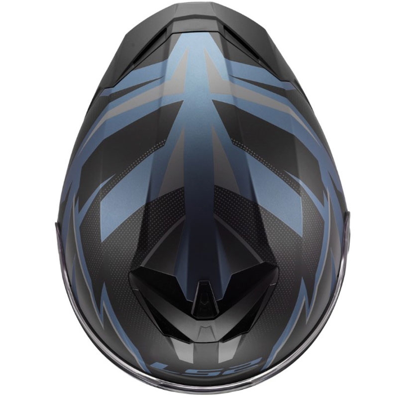 Cască integrală pentru motocicletă LS2 FF820 Rapid III Xtrem, negru mat-albastru-petrol