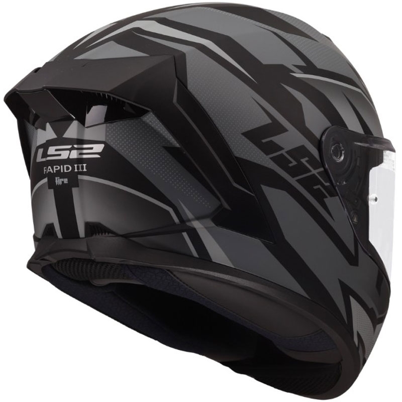 Cască integrală pentru motocicletă LS2 FF820 Rapid III Xtrem negru mat-gri