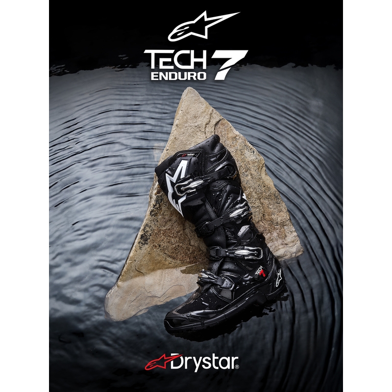 Ghete moto Alpinestars Tech 7 Enduro Drystar, negre