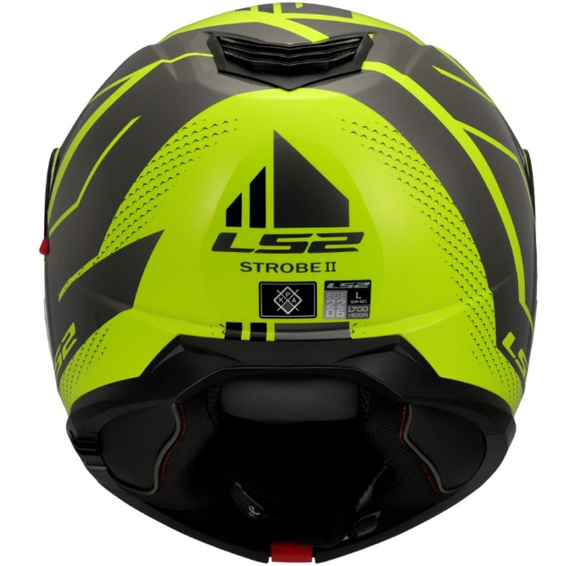Cască modulară LS2 FF908 Strobe II Code, galben-negru fluo strălucitor