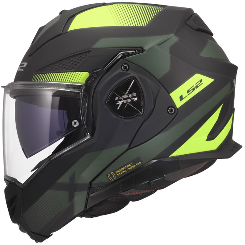 Cască de motocicletă pliabilă LS2 FF901 Advant X Nova galben-negru mat fluo
