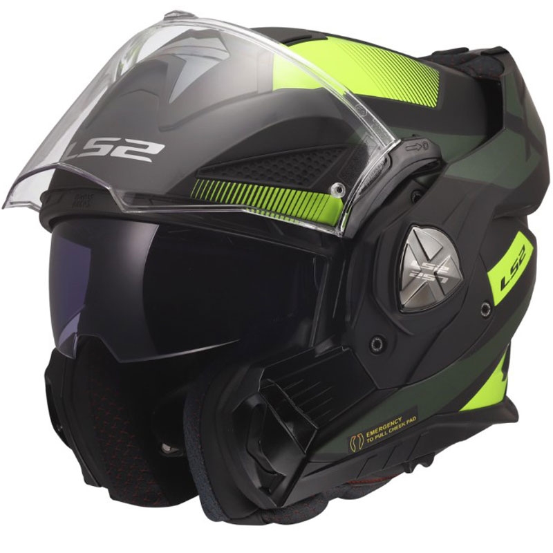 Cască de motocicletă pliabilă LS2 FF901 Advant X Nova galben-negru mat fluo