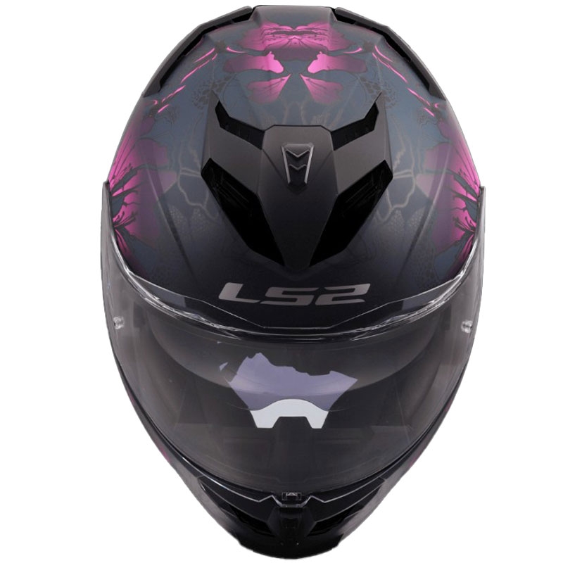 Cască integrală pentru motocicletă LS2 FF818 Storm III Burst, neagră-roz