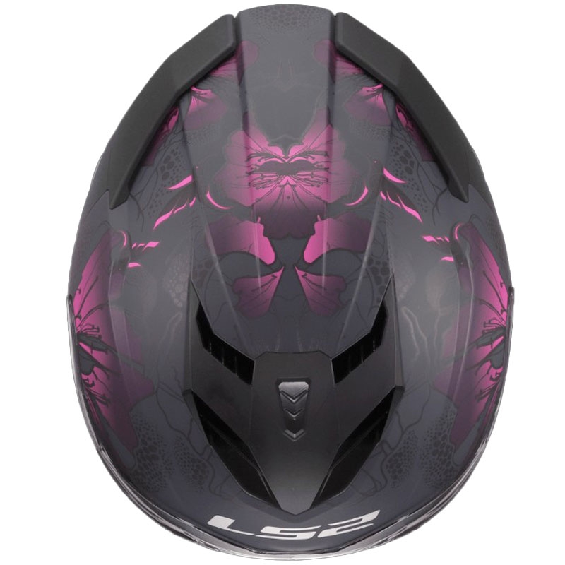 Cască integrală pentru motocicletă LS2 FF818 Storm III Burst, neagră-roz