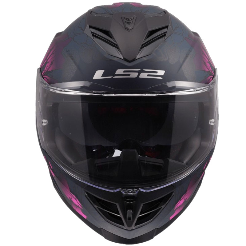 Cască integrală pentru motocicletă LS2 FF818 Storm III Burst, neagră-roz