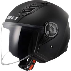 Cască de motocicletă LS2 OF616 Airflow II Solid Matte Black Open Moto Helmet