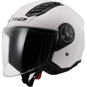Cască de motocicletă LS2 OF616 Airflow II Solid Gloss White Open Motorcycle Helmet