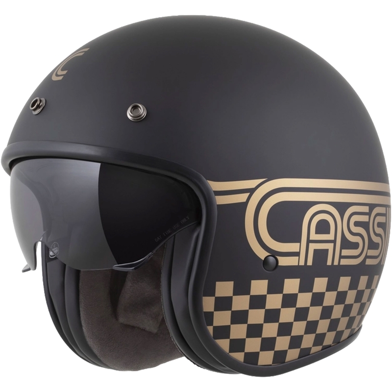 Cassca de motociclete Cassida Oxygen 2.0 Rondo deschisa negru-auriu mat