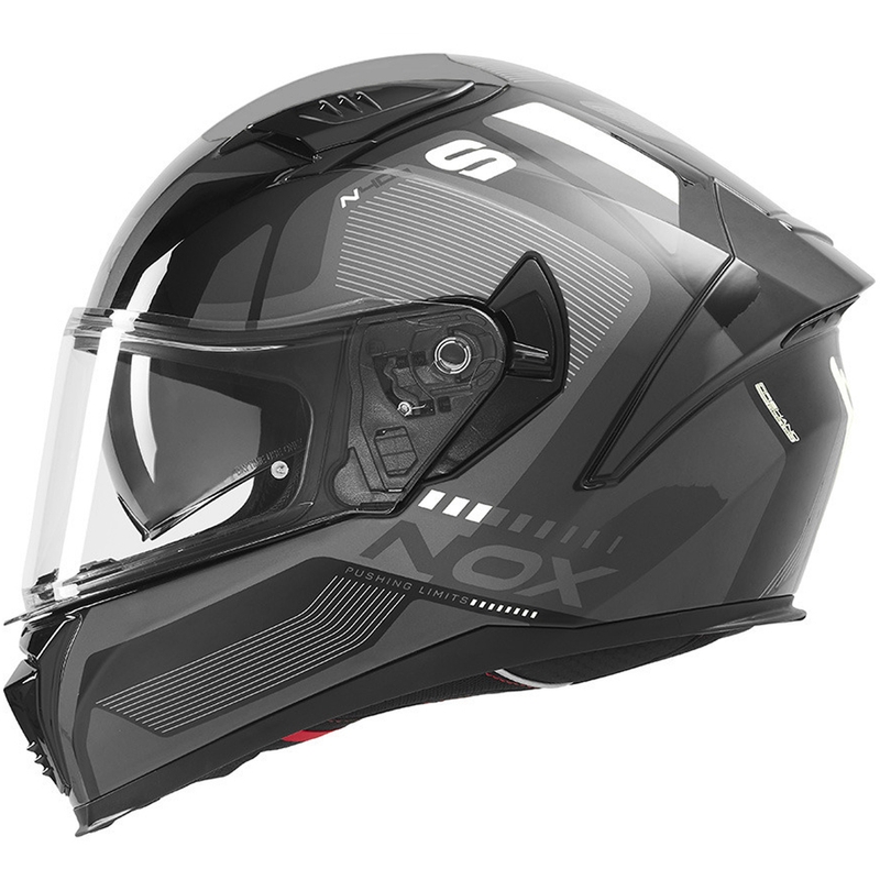 Cască integrală pentru motocicletă NOX N402 Mentor negru-alb