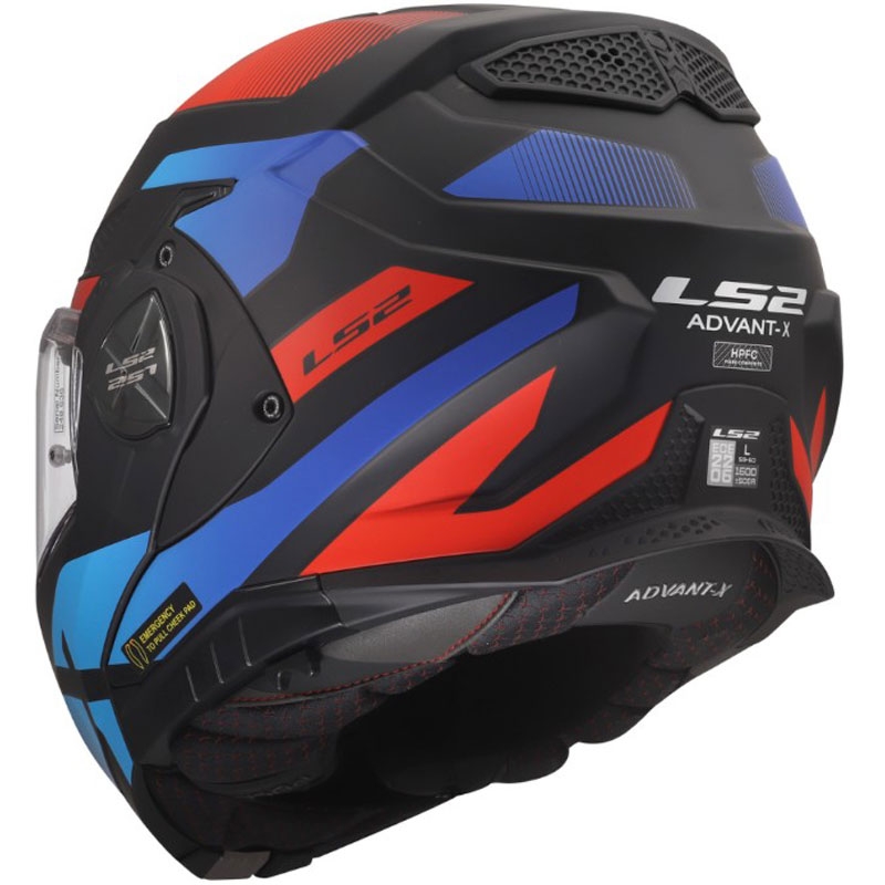 Cască de motocicletă pliabilă LS2 FF901 Advant X Nova negru mat-roșu-albastru