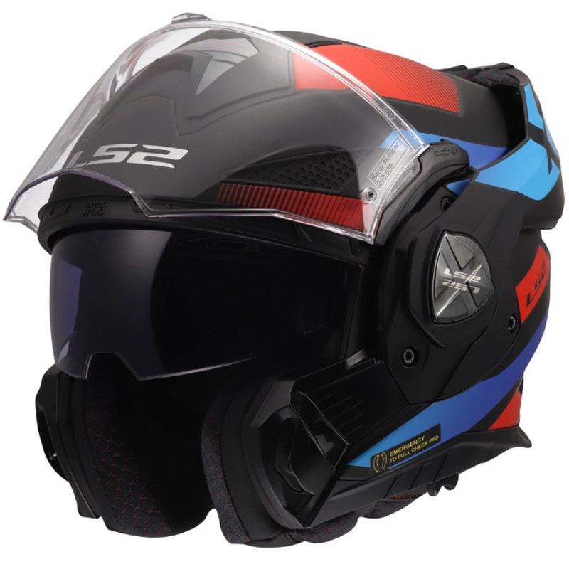 Cască de motocicletă pliabilă LS2 FF901 Advant X Nova negru mat-roșu-albastru