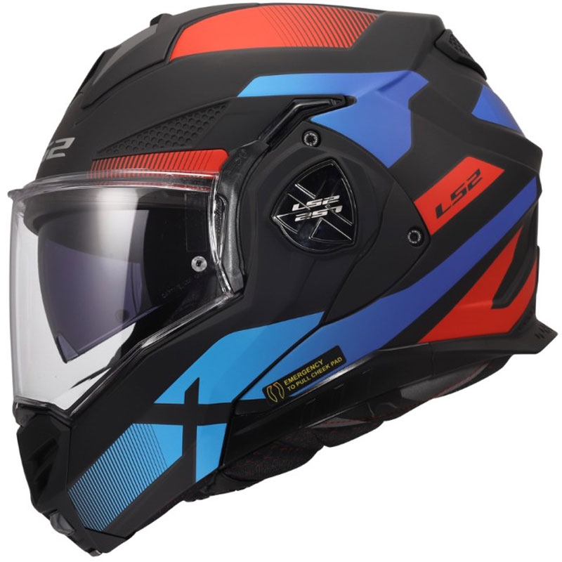 Cască de motocicletă pliabilă LS2 FF901 Advant X Nova negru mat-roșu-albastru
