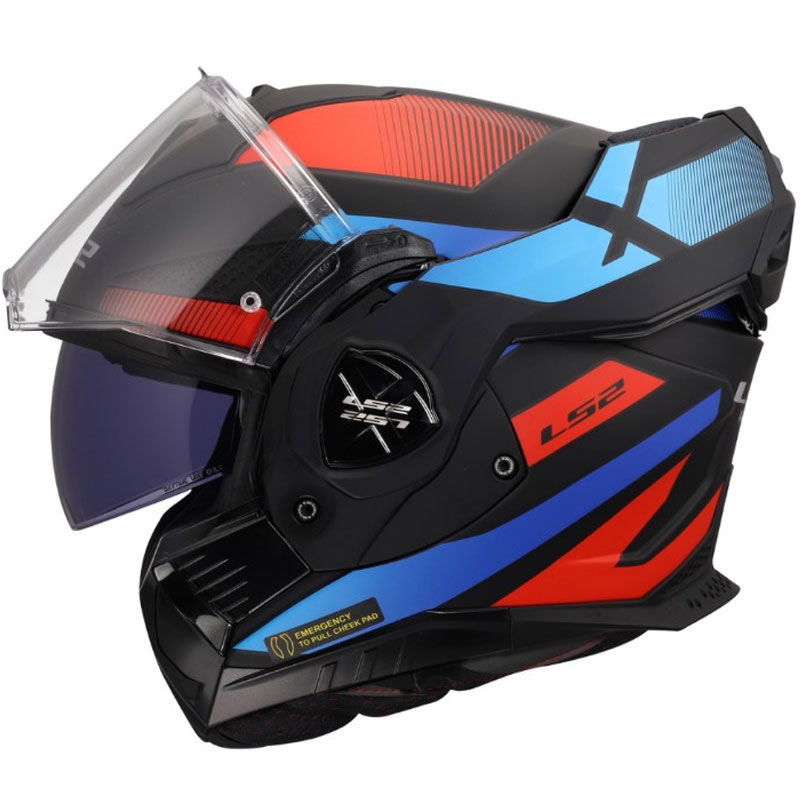 Cască de motocicletă pliabilă LS2 FF901 Advant X Nova negru mat-roșu-albastru