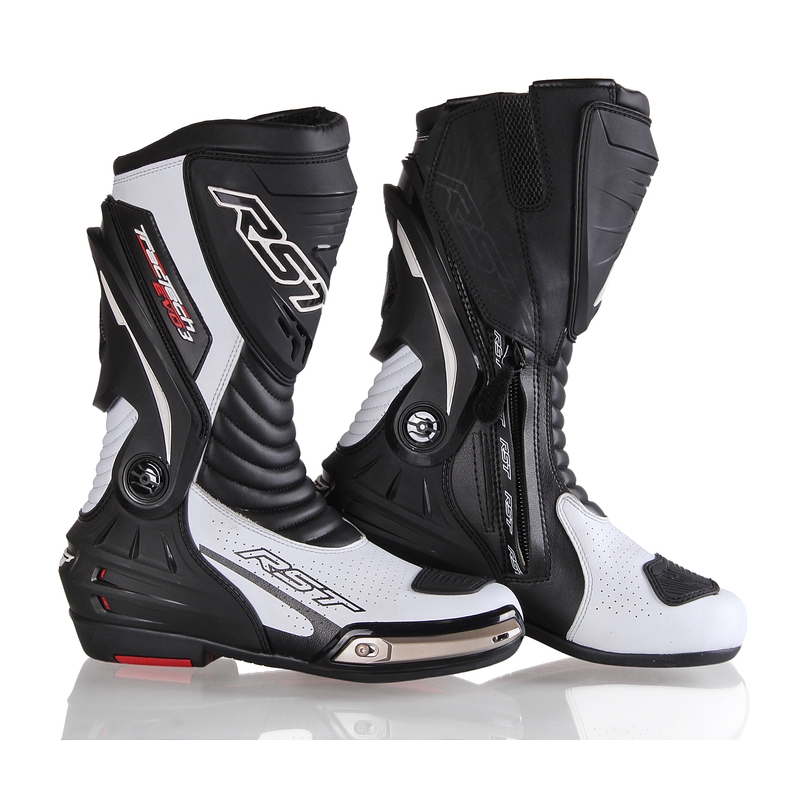 RST Tractech Evo 3 Sport negru și alb cizme de motociclete lichidare