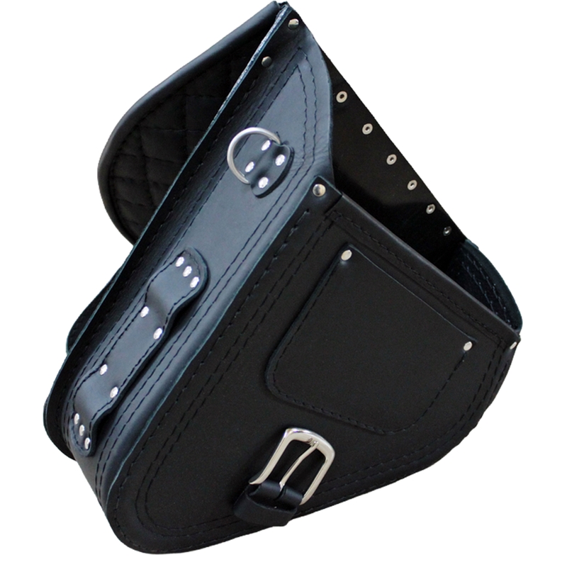 Geantă de motocicletă din piele RSA S592 HD Softtail neagră