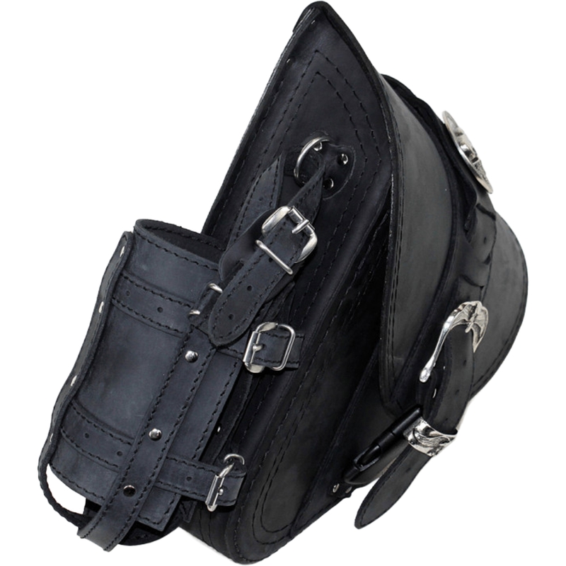 Geantă de motocicletă din piele RSA S594 HD Softtail neagră