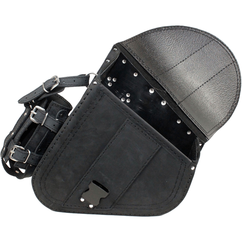 Geantă de motocicletă din piele RSA S594 HD Softtail neagră