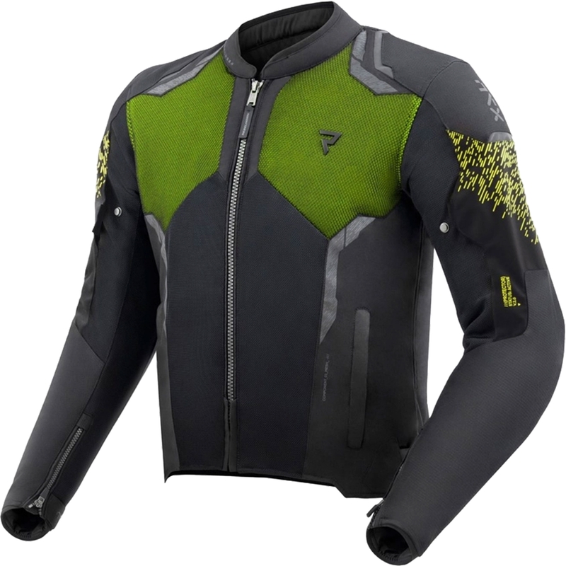 Geacă moto Rebelhorn Jax negru-galben fluo
