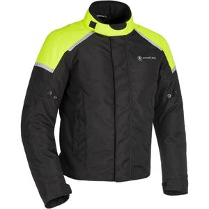 Geaca moto Oxford Spartan Short WP negru-galben fluo