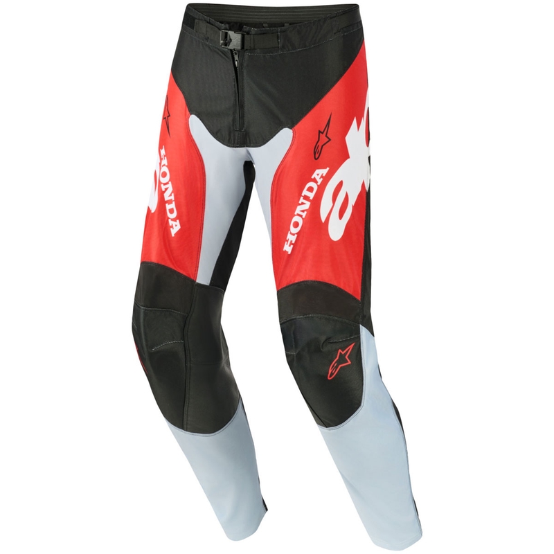 Pantaloni motocross Alpinestars Racer Veil Honda negru-gri-roșu-galben